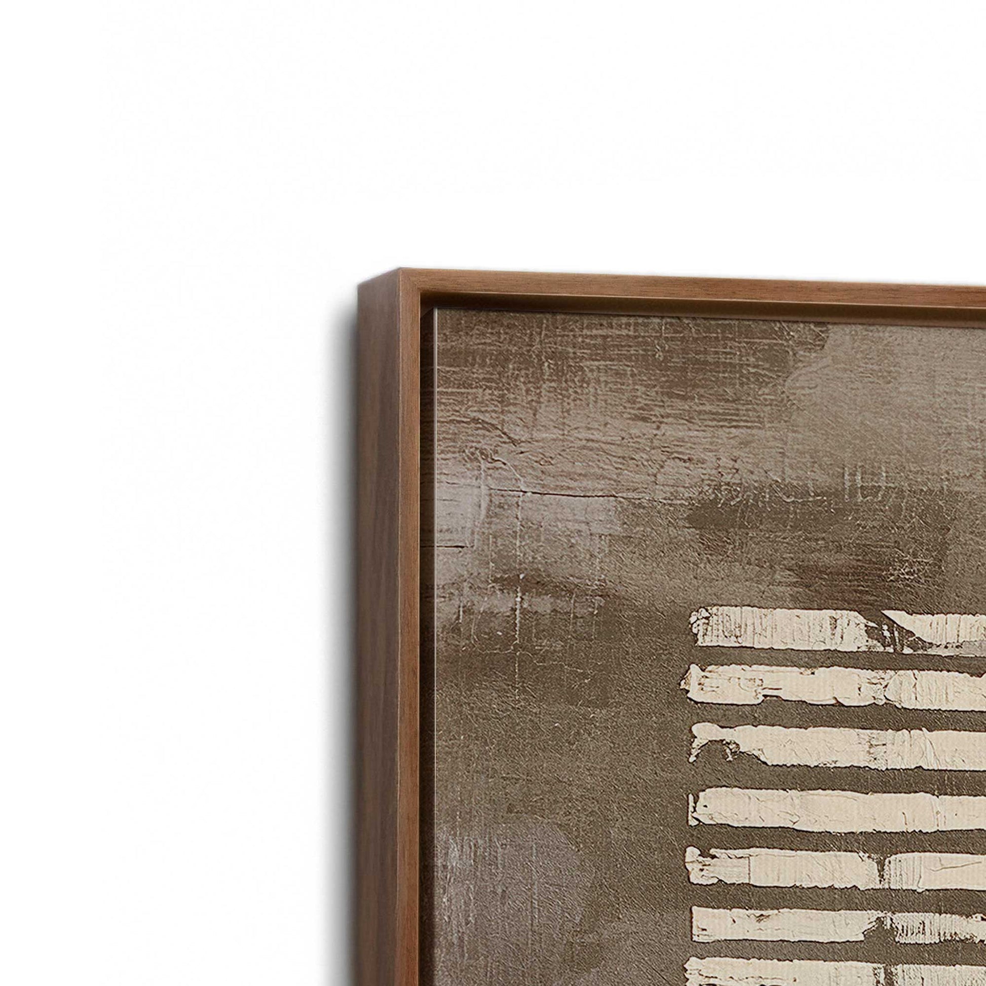 [Color:Walnut], Picture of art in a Walnut frame at an angle