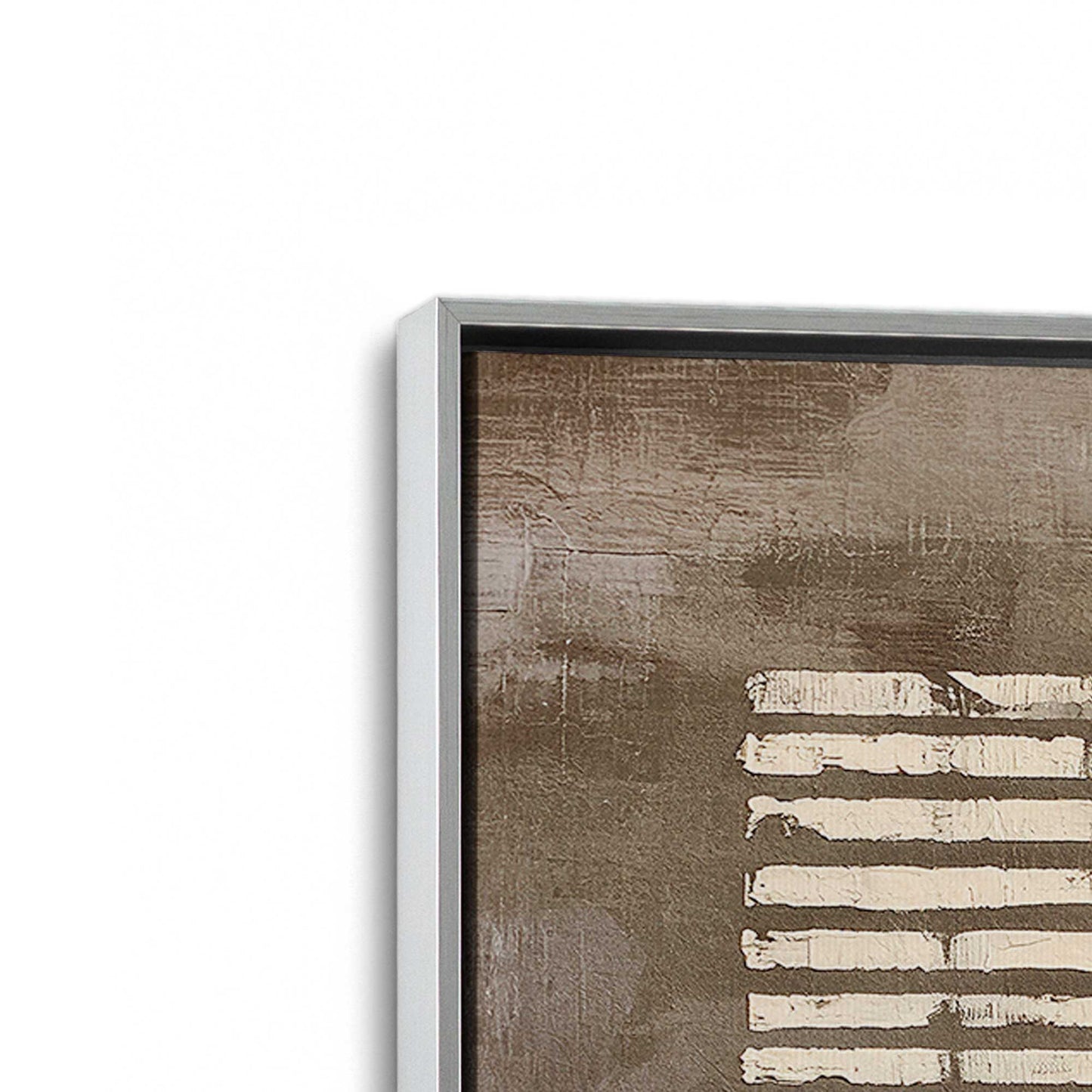 [Color:Polished Chrome], Picture of art in a Polished Chrome frame at an angle