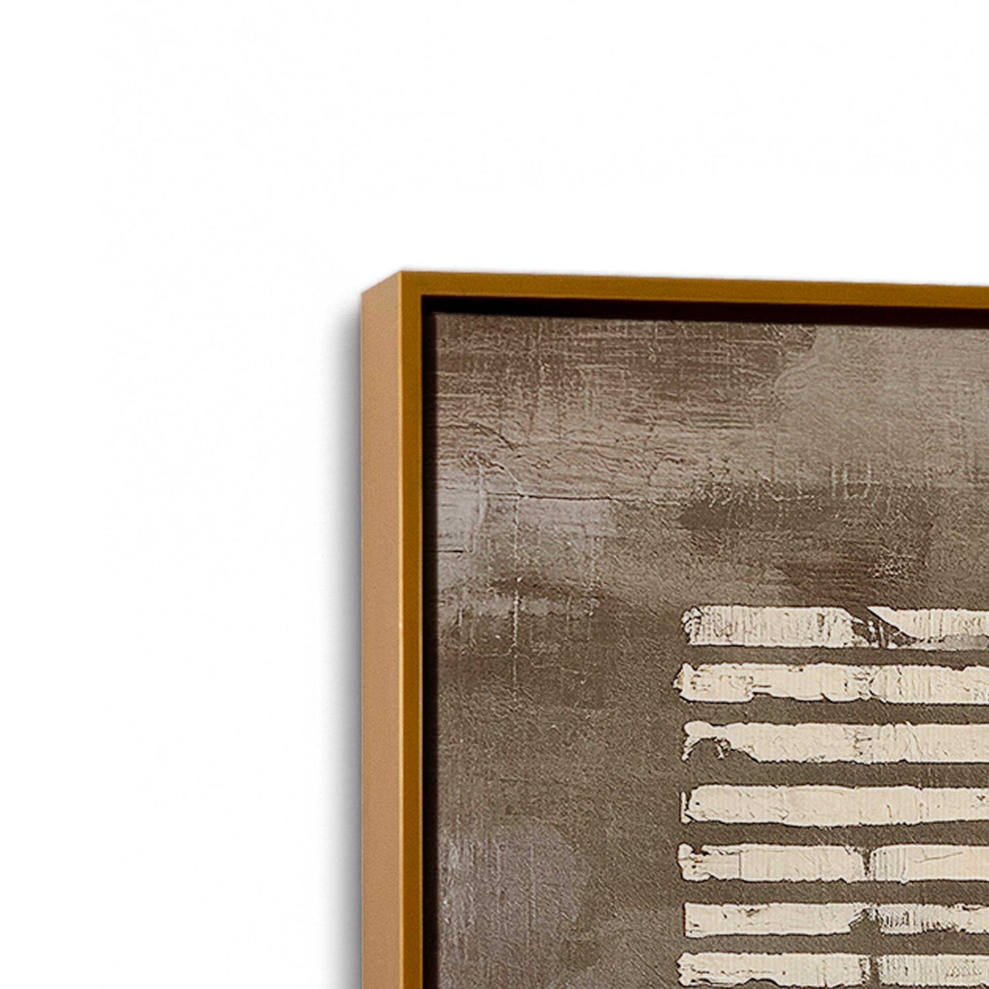 [Color:Polished Gold], Picture of art in a Polished Gold frame at an angle