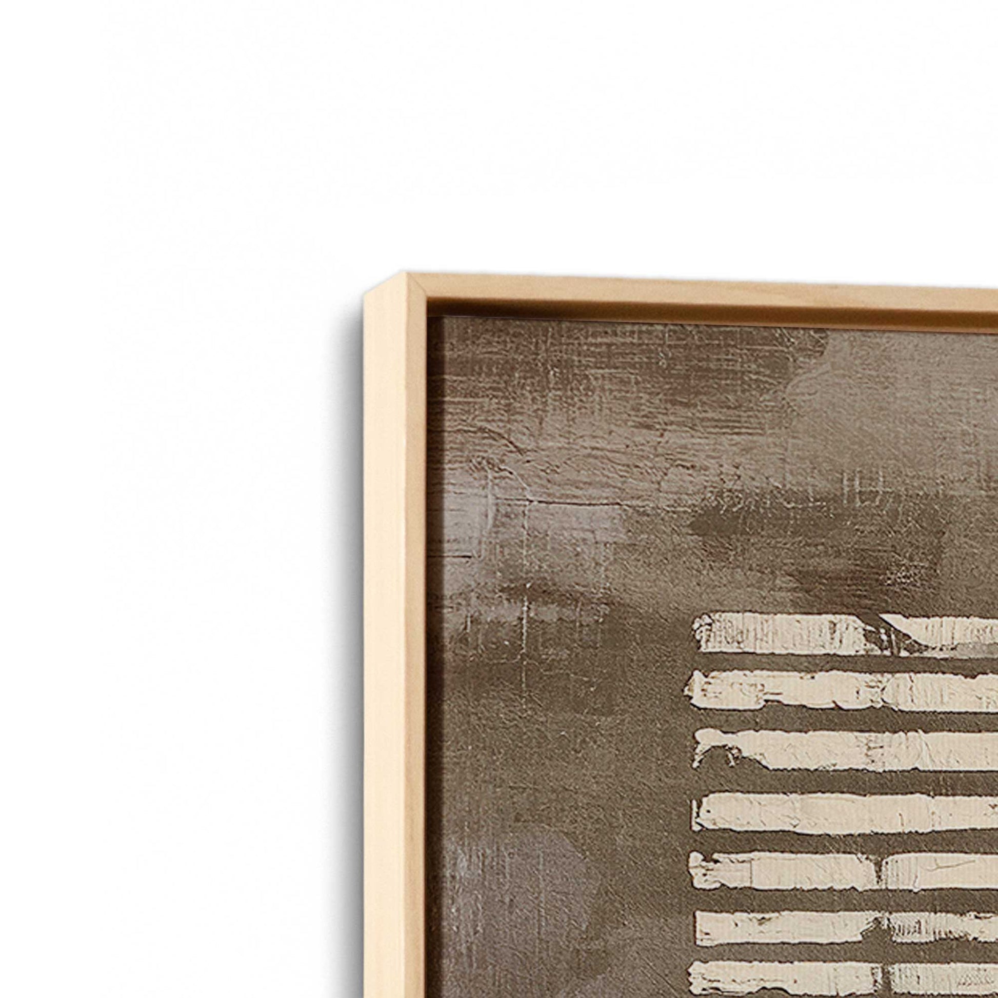 [Color:American Maple], Picture of art in a American Maple frame at an angle
