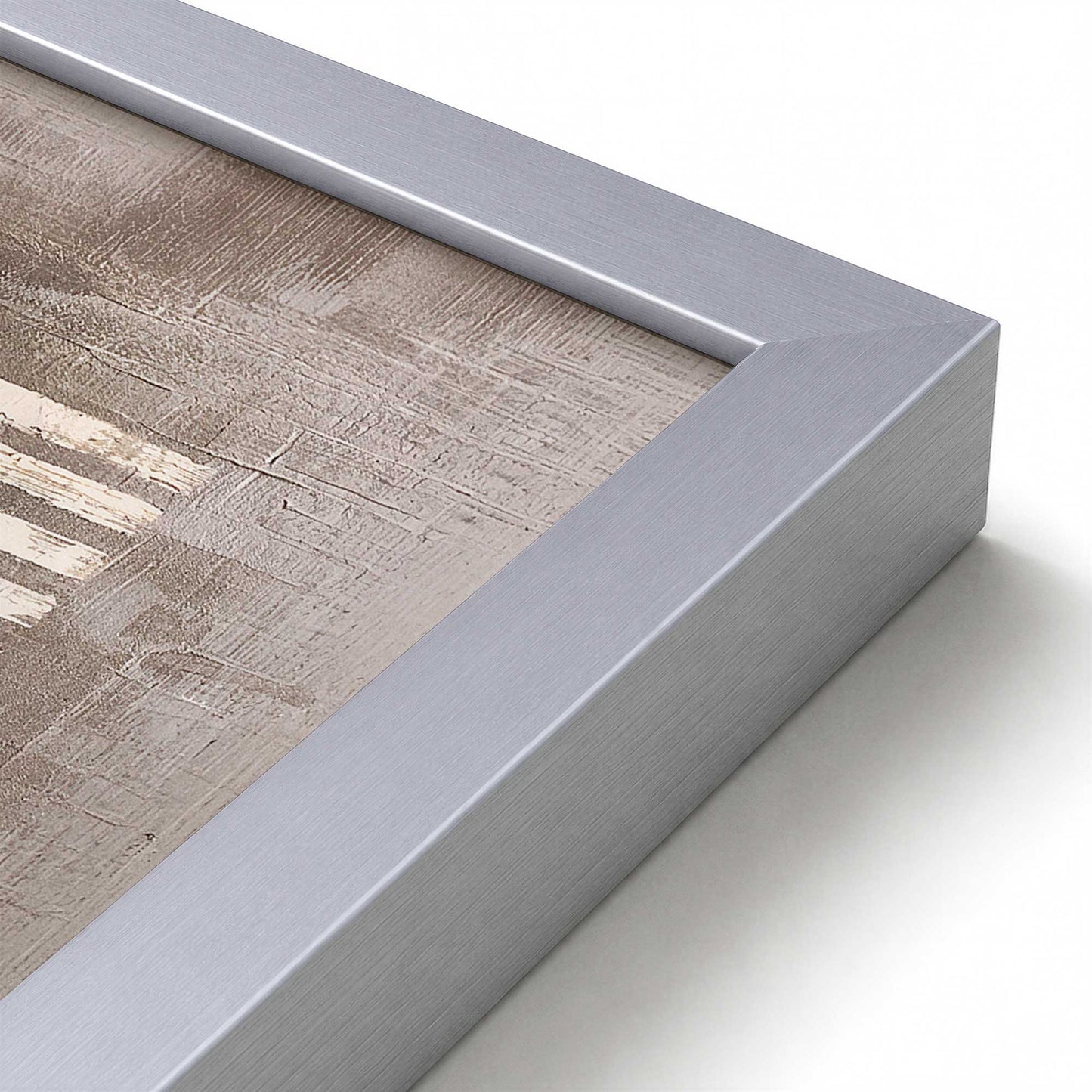 [Color:Polished Chrome], Picture of art in a Polished Chrome frame at an angle