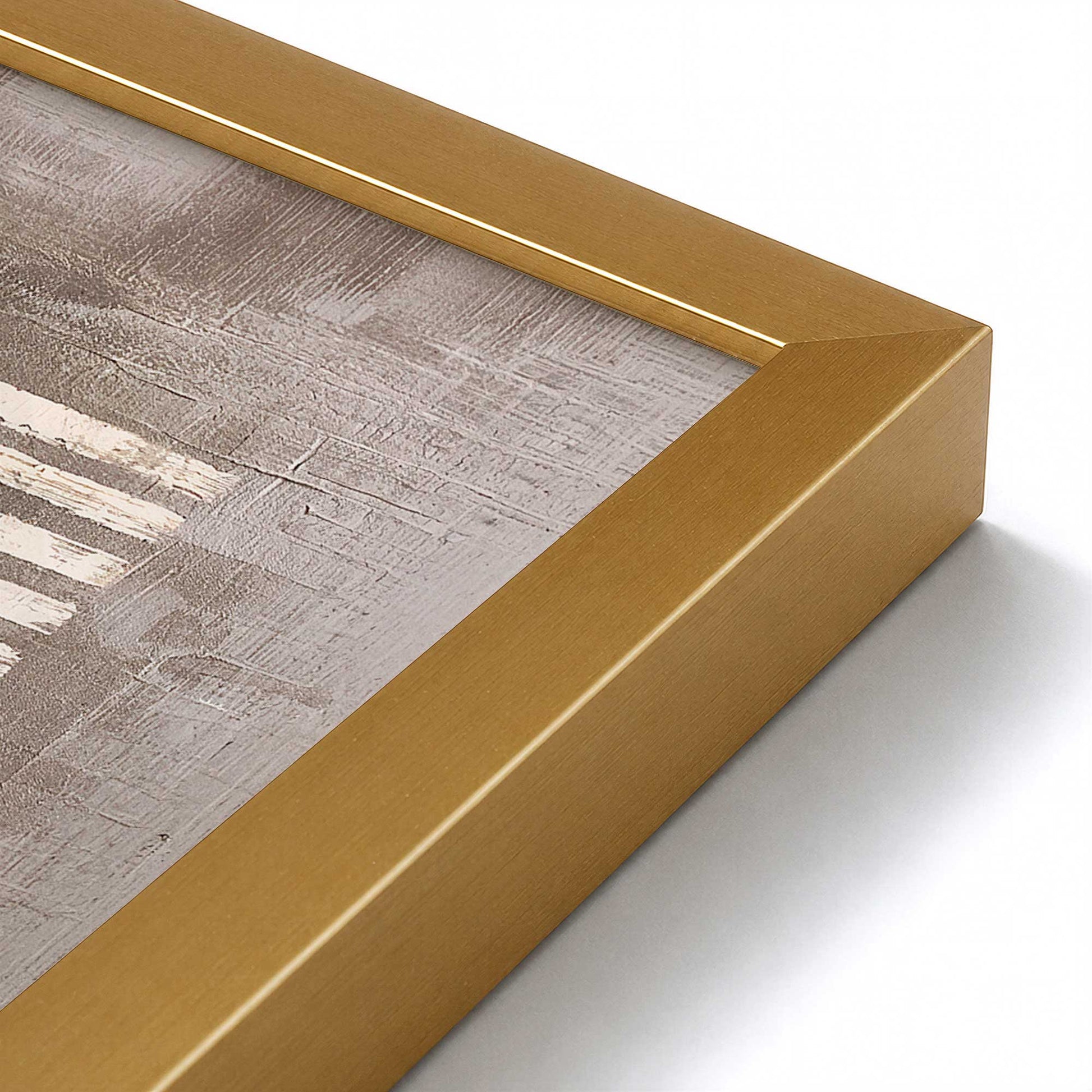 [Color:Polished Gold], Picture of art in a Polished Gold frame at an angle