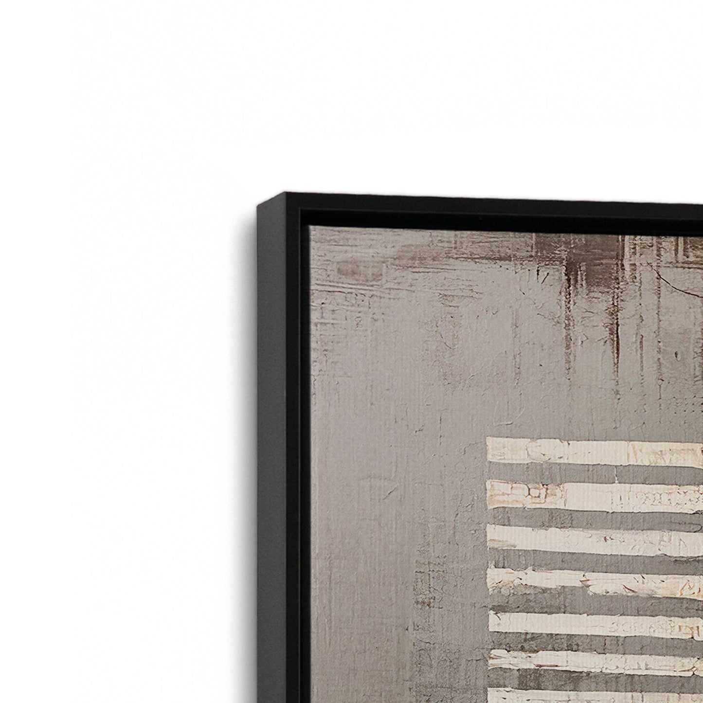 [Color:Satin Black], Picture of art in a Satin Black frame at an angle
