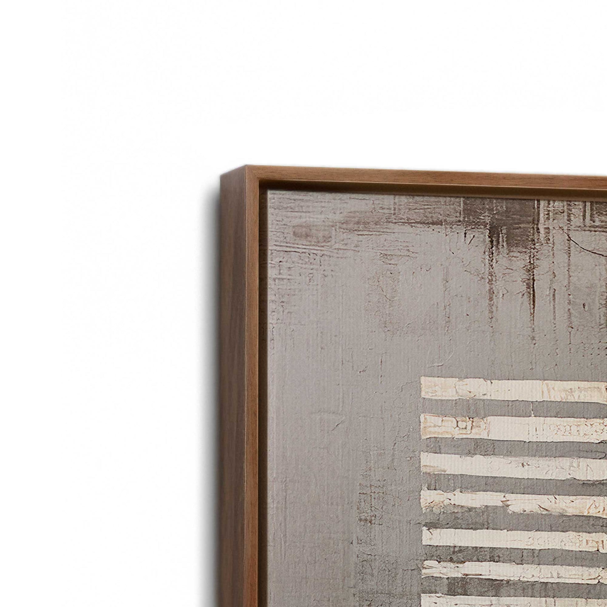 [Color:Walnut], Picture of art in a Walnut frame at an angle