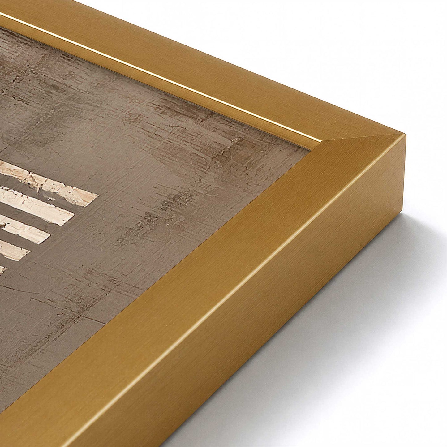 [Color:Polished Gold], Picture of art in a Polished Gold frame at an angle