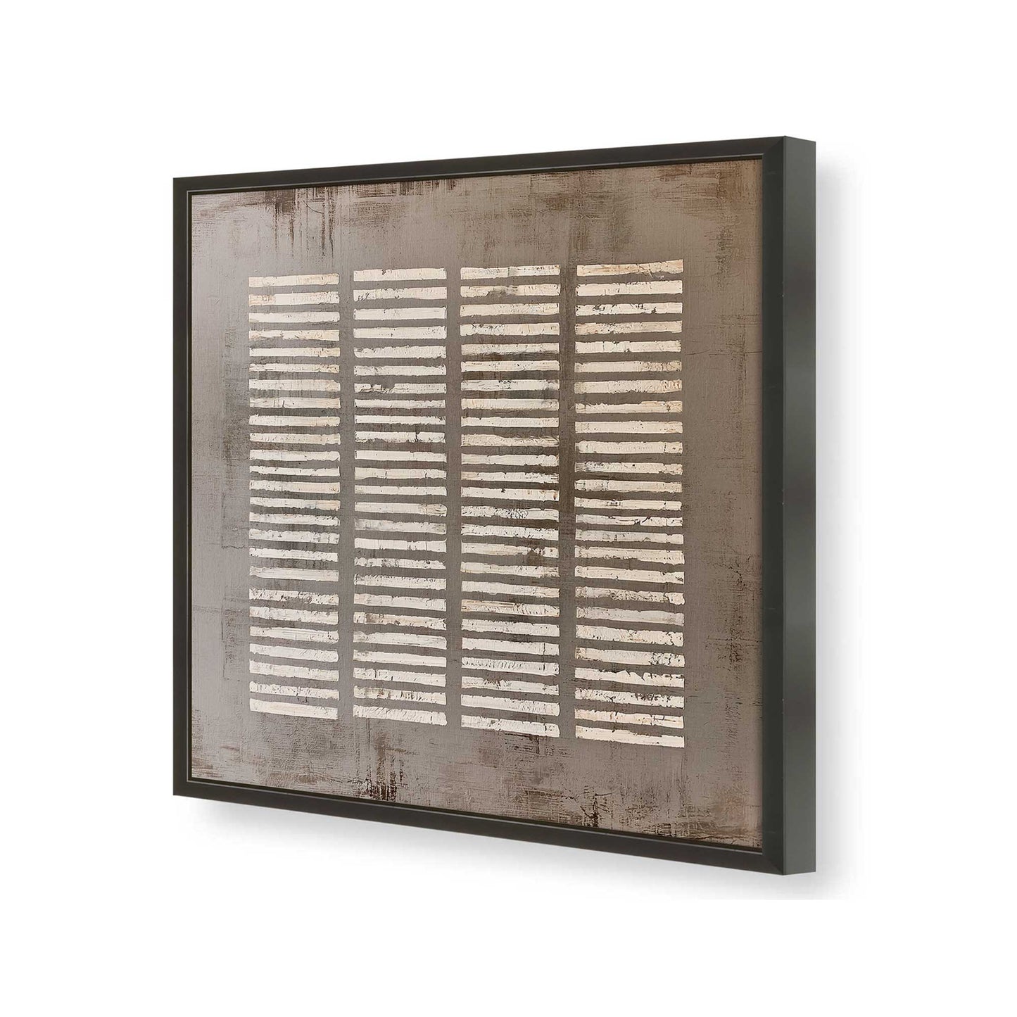 [Color:Satin Black], Picture of art in a Satin Black frame of the corner