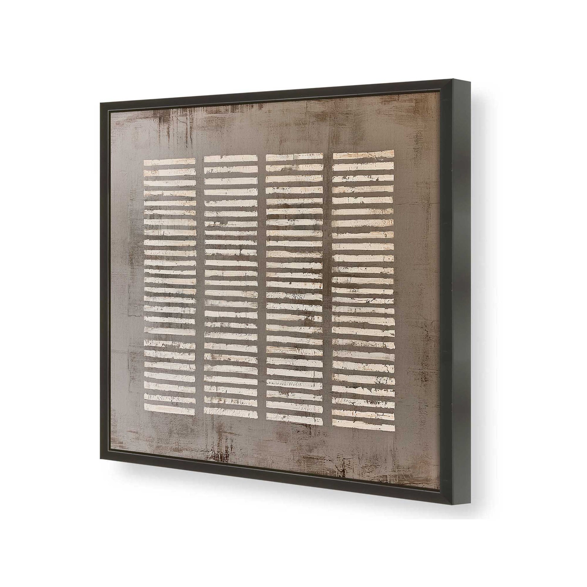 [Color:Satin Black], Picture of art in a Satin Black frame of the corner
