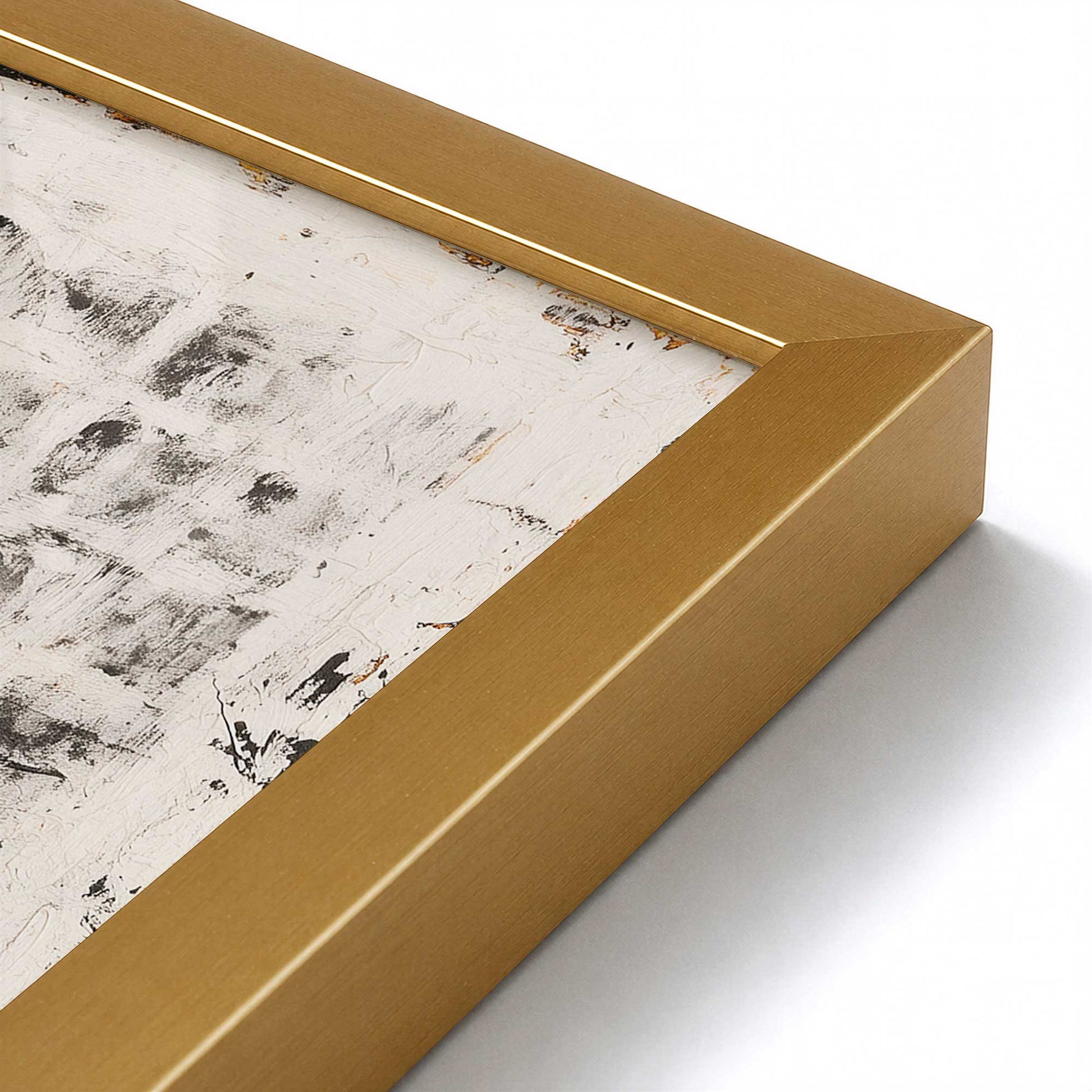 [Color:Polished Gold], Picture of art in a Polished Gold frame at an angle