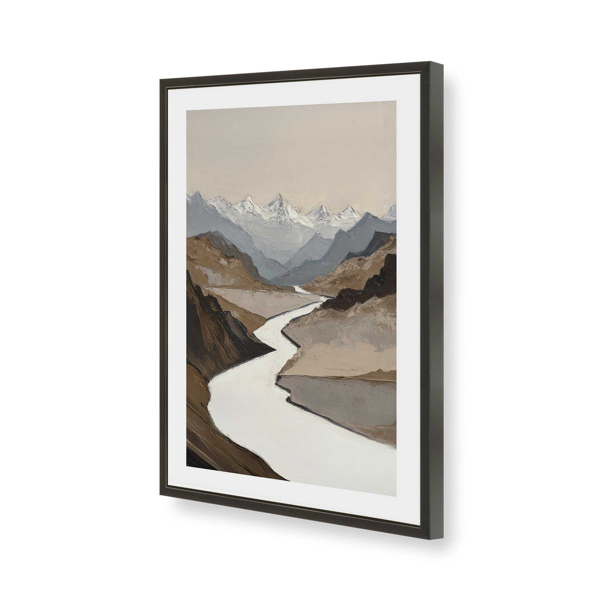 [Color:Satin Black], Picture of art in a Satin Black frame of the corner