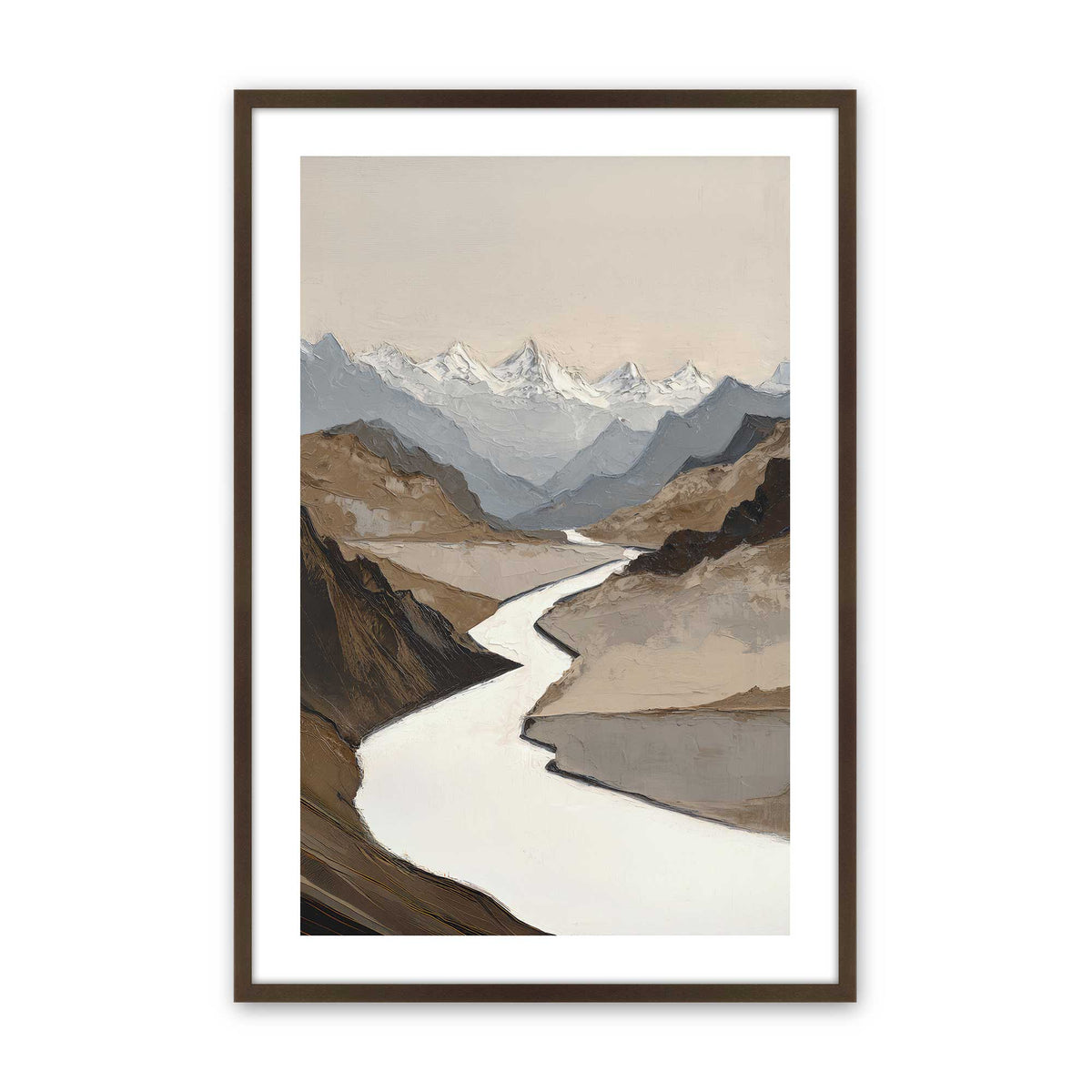 [Color:Brown], Picture of art in a Brown frame