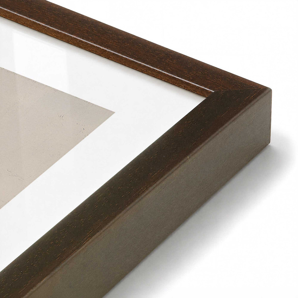 [Color:Belvinder Brown], Picture of art in a Belvinder Brown frame at an angle