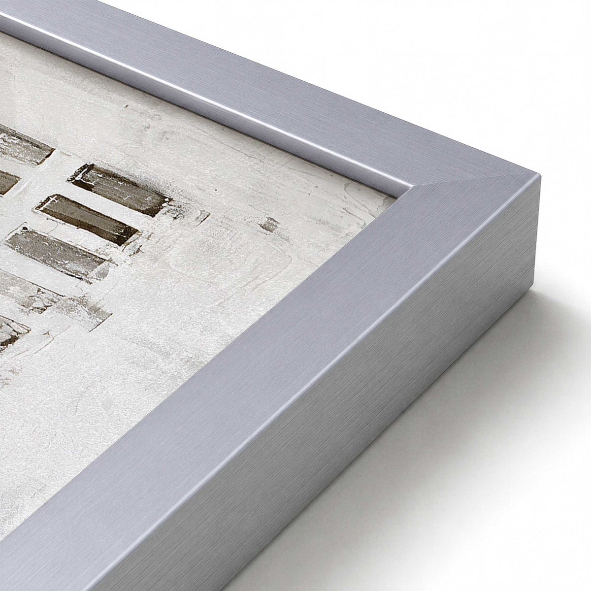 [Color:Polished Chrome], Picture of art in a Polished Chrome frame at an angle