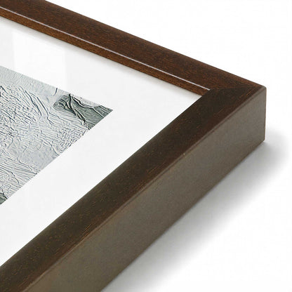 [Color:Brown], Picture of art in a Brown frame at an angle