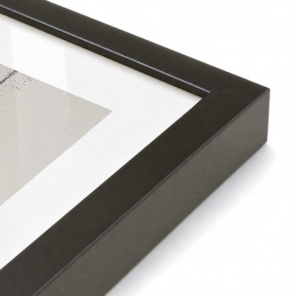[Color:Satin Black], Picture of art in a Satin Black frame at an angle