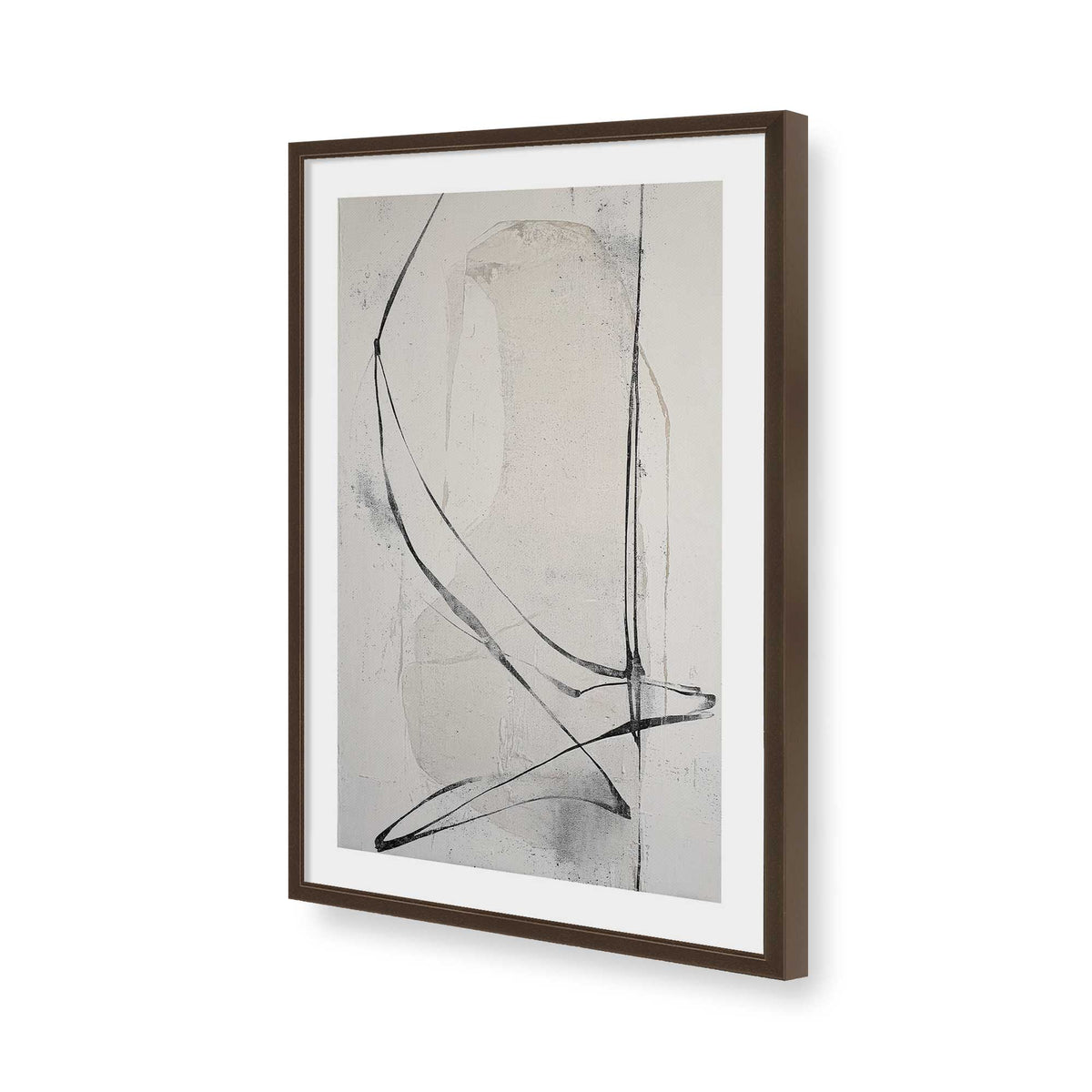 [Color:Brown], Picture of art in a Brown frame of the corner