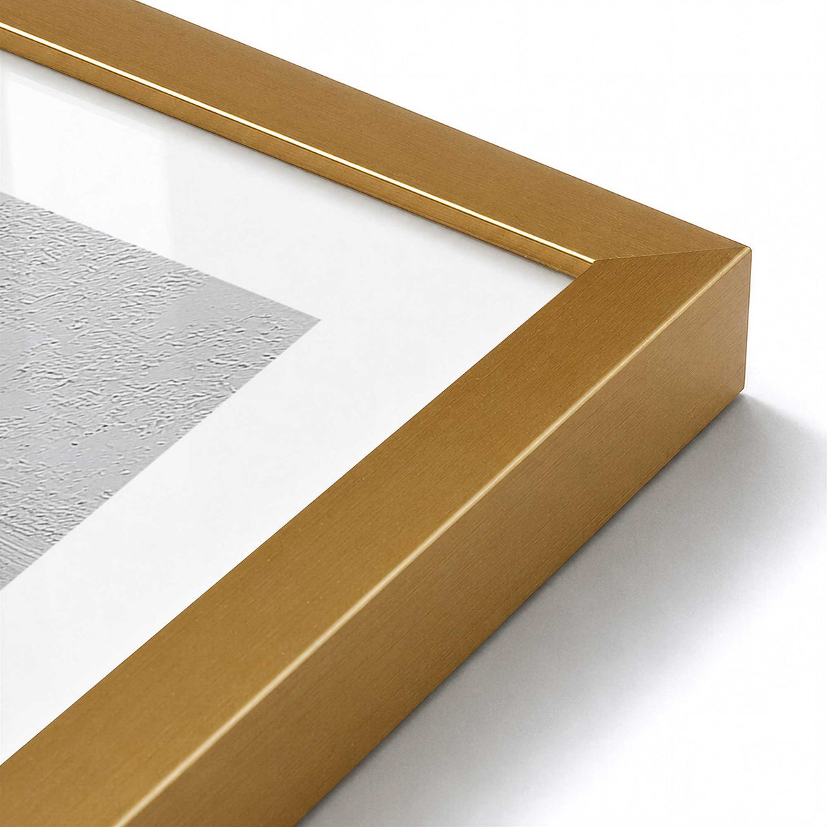 [Color:Polished Gold], Picture of art in a Polished Gold frame at an angle