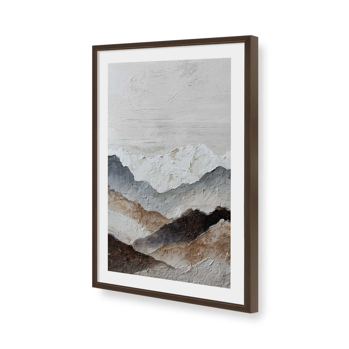 [Color:Brown], Picture of art in a Brown frame of the corner