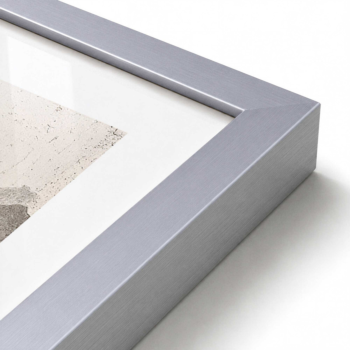 [Color:Polished Chrome], Picture of art in a Polished Chrome frame at an angle