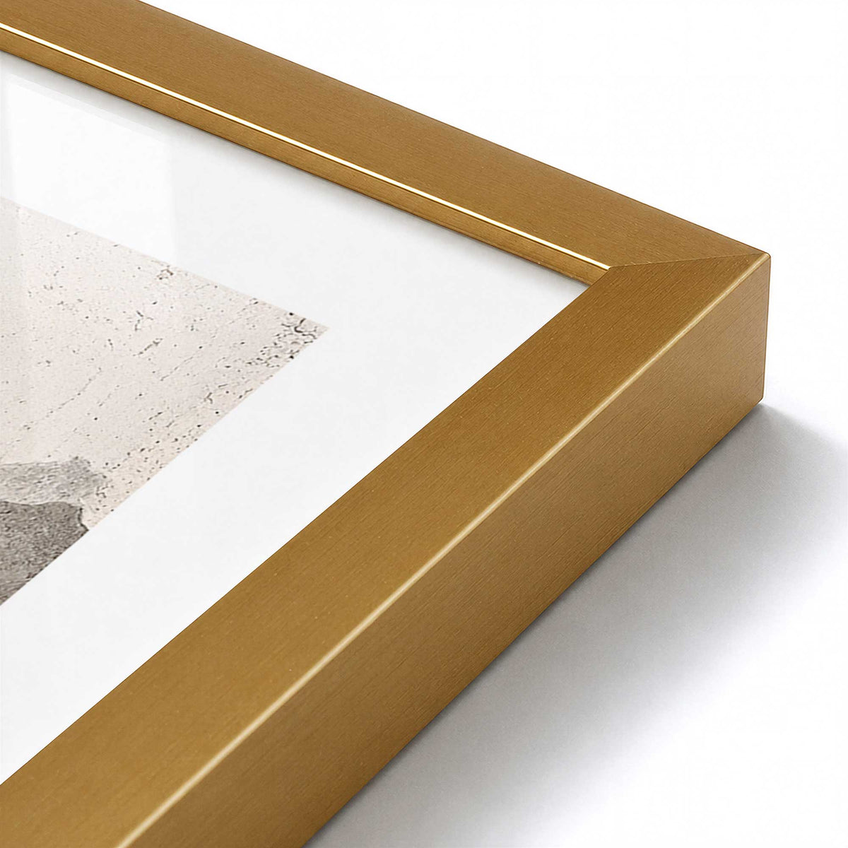[Color:Polished Gold], Picture of art in a Polished Gold frame at an angle