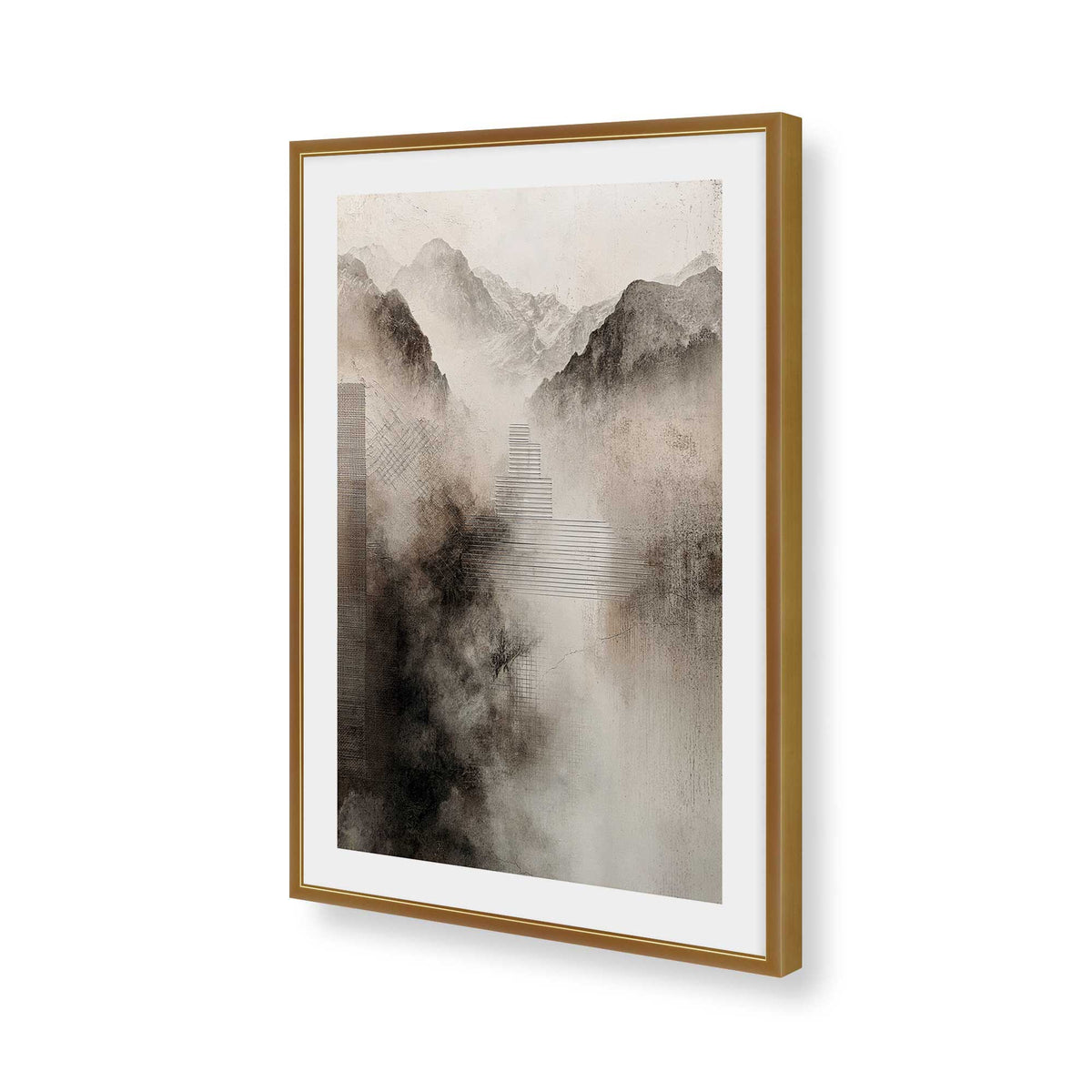 [Color:Polished Gold], Picture of art in a Polished Gold frame of the corner