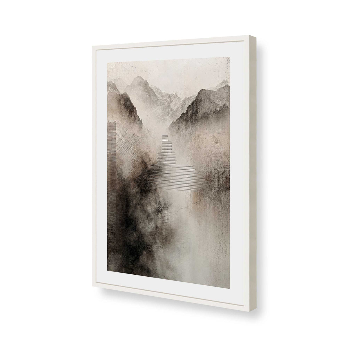 [Color:Opaque White], Picture of art in a Opaque White frame of the corner