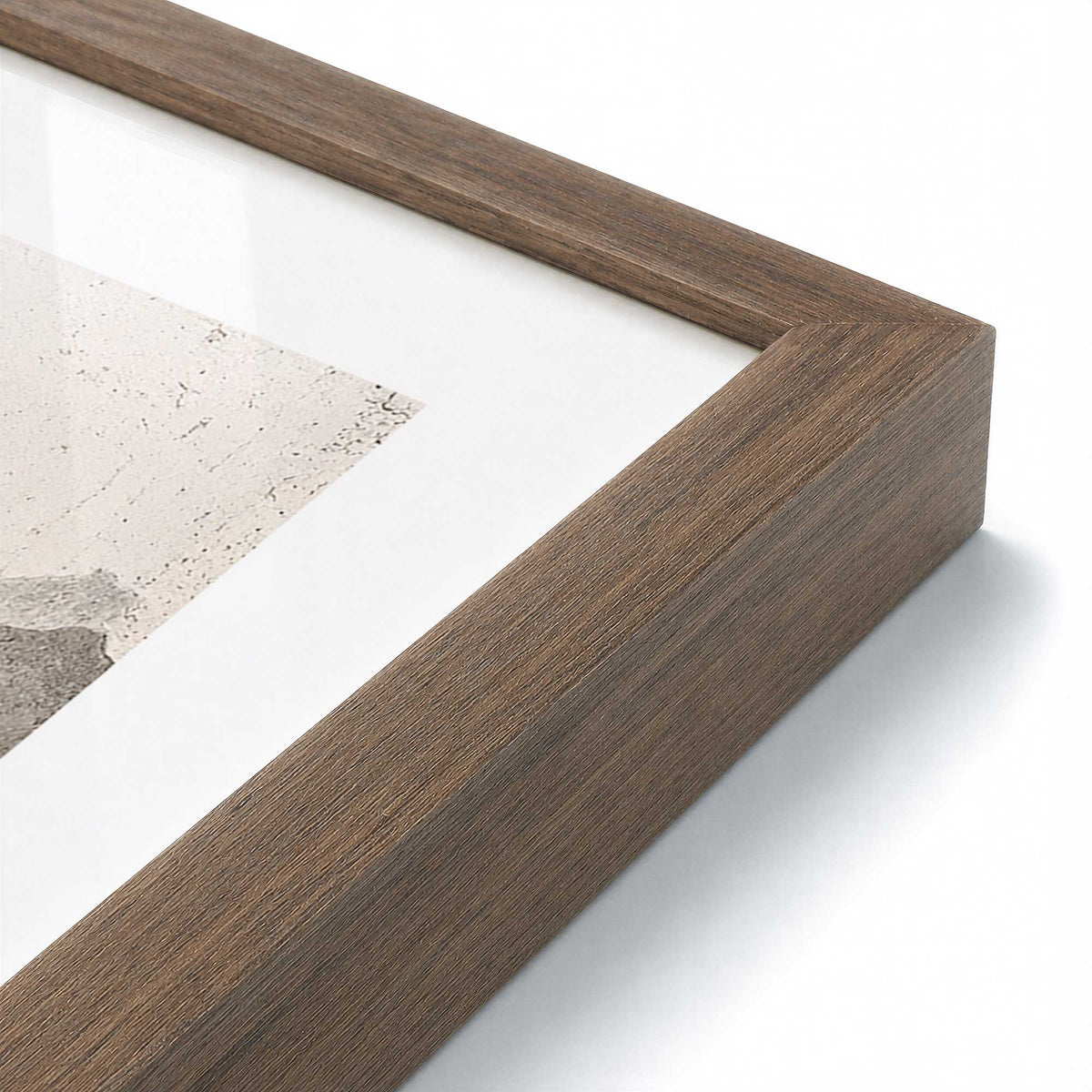 [Color:Walnut], Picture of art in a Walnut frame at an angle