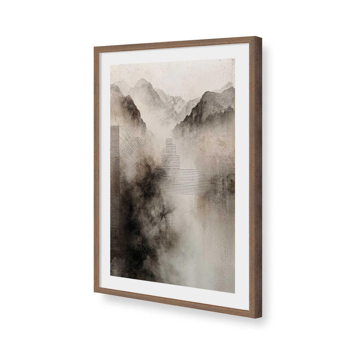 [Color:Walnut], Picture of art in a Walnut frame of the corner