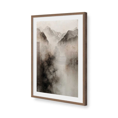 [Color:Walnut], Picture of art in a Walnut frame of the corner