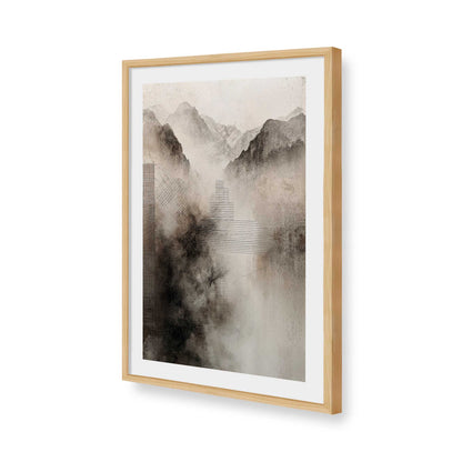 [Color:American Maple], Picture of art in a American Maple frame of the corner