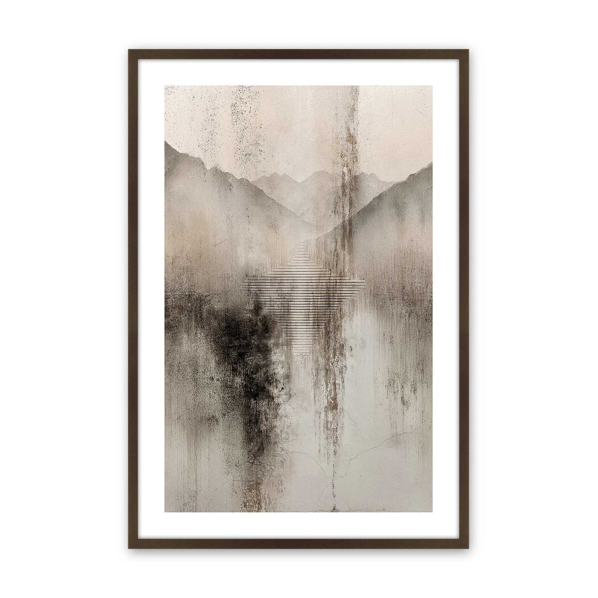 [Color:Brown], Picture of art in a Brown frame