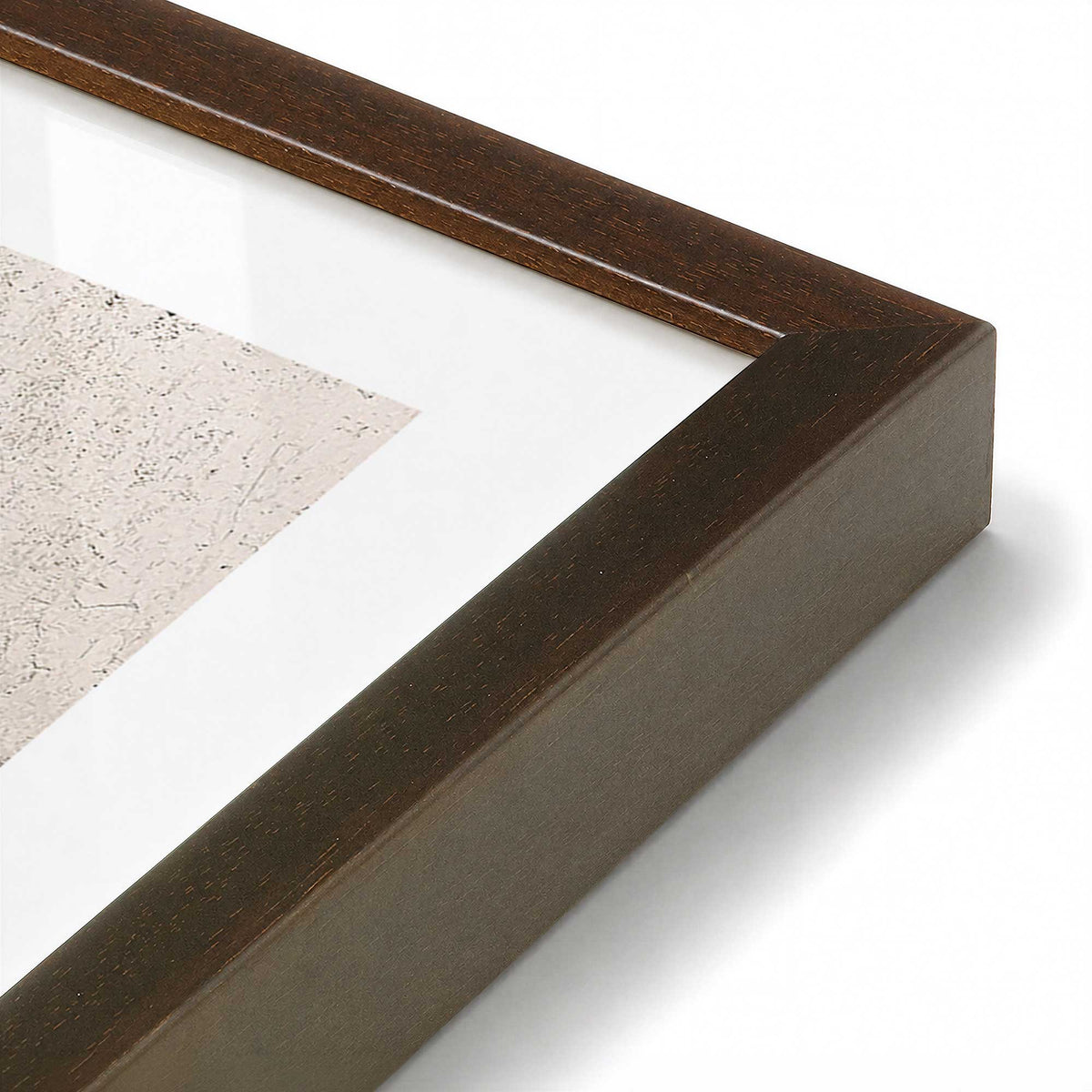 [Color:Brown], Picture of art in a Brown frame at an angle
