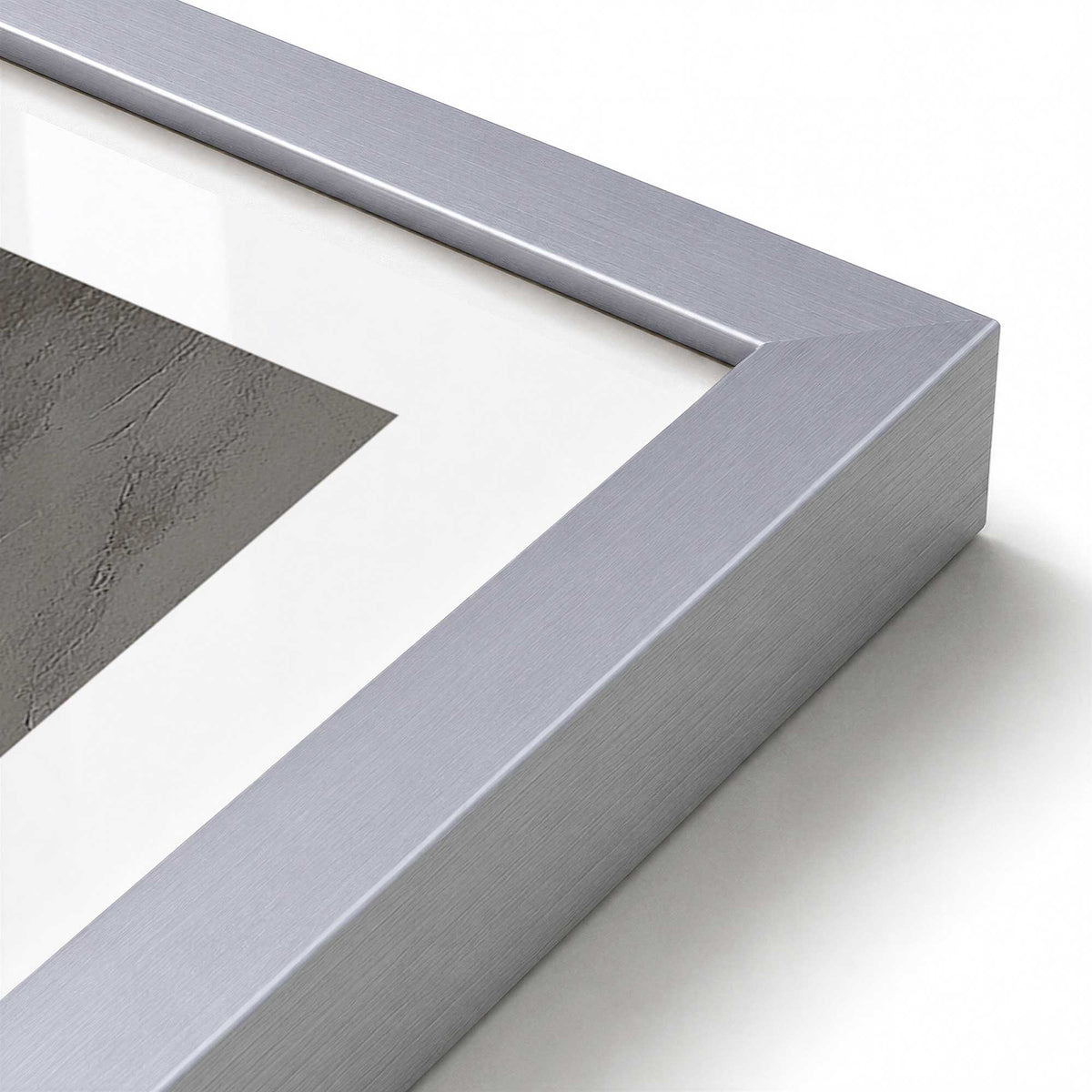 [Color:Polished Chrome], Picture of art in a Polished Chrome frame at an angle