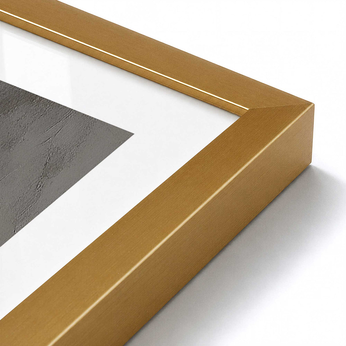 [Color:Polished Gold], Picture of art in a Polished Gold frame at an angle