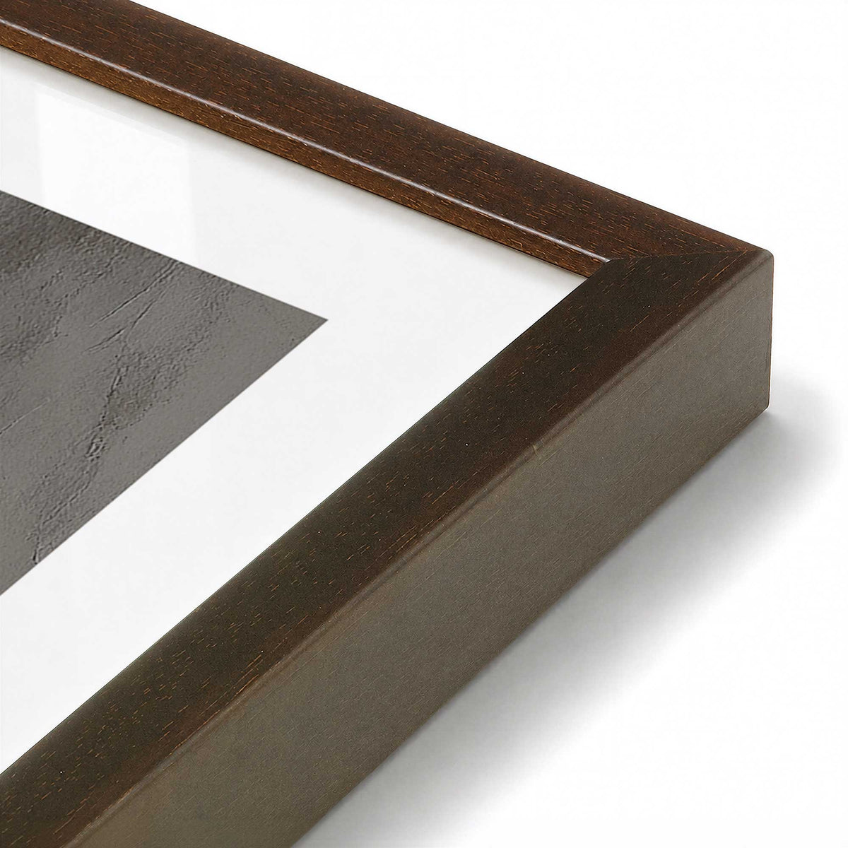 [Color:Brown], Picture of art in a Brown frame at an angle