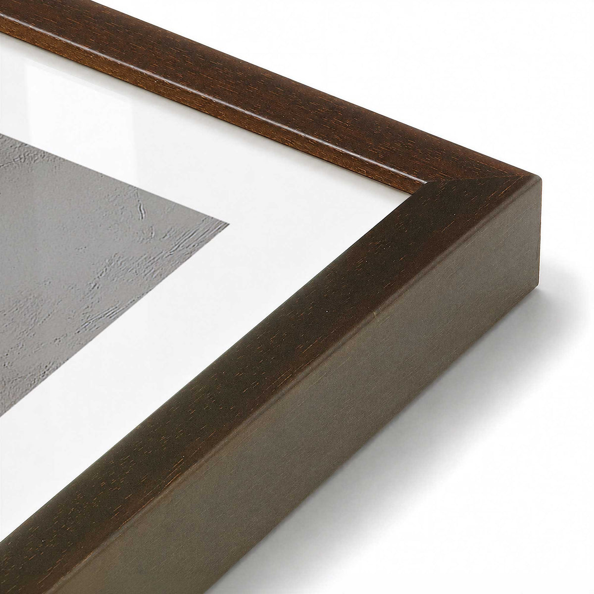 [Color:Brown], Picture of art in a Brown frame at an angle
