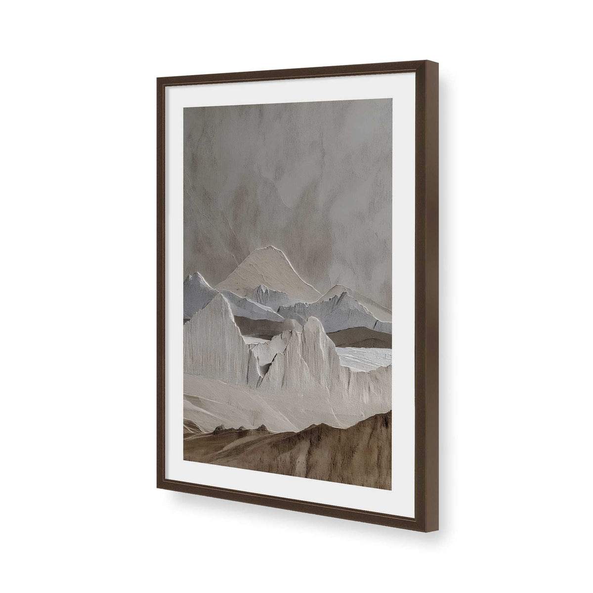 [Color:Brown], Picture of art in a Brown frame of the corner