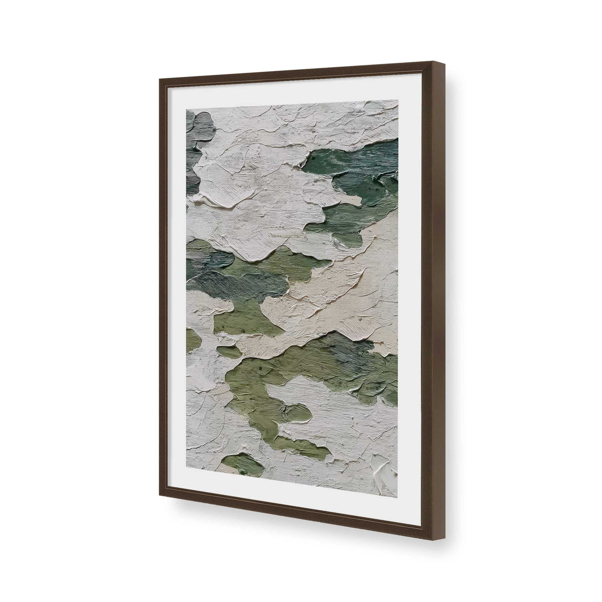 [Color:Brown], Picture of art in a Brown frame of the corner