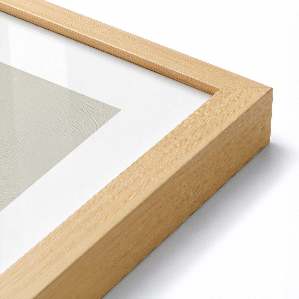 [Color:American Maple], Picture of art in a American Maple frame at an angle