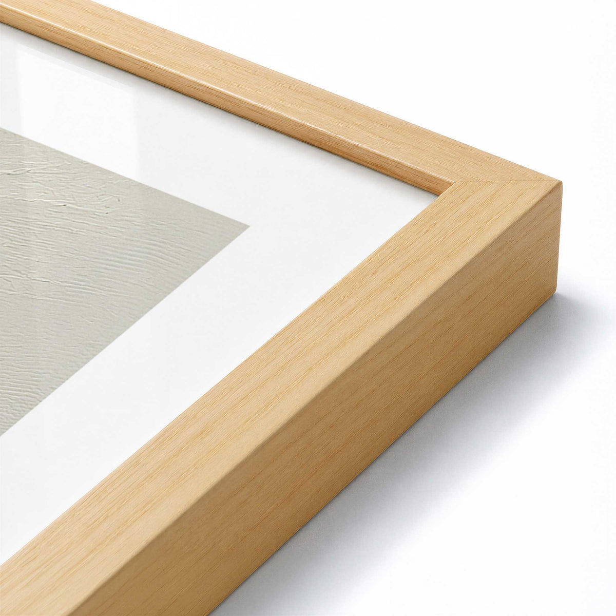 [Color:American Maple], Picture of art in a American Maple frame at an angle