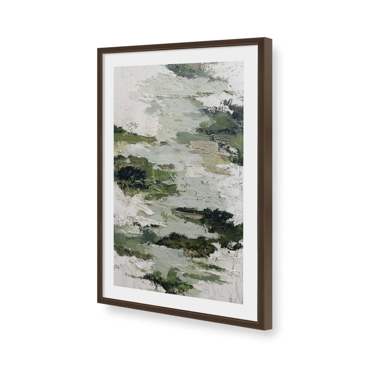 [Color:Brown], Picture of art in a Brown frame of the corner