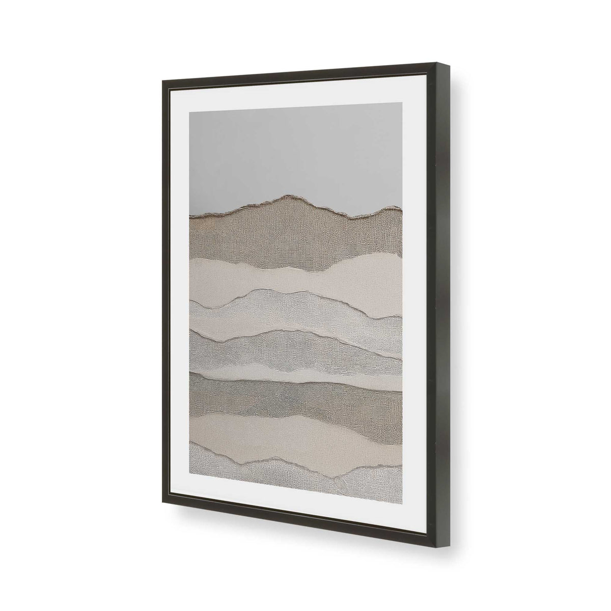 [Color:Satin Black], Picture of art in a Satin Black frame of the corner