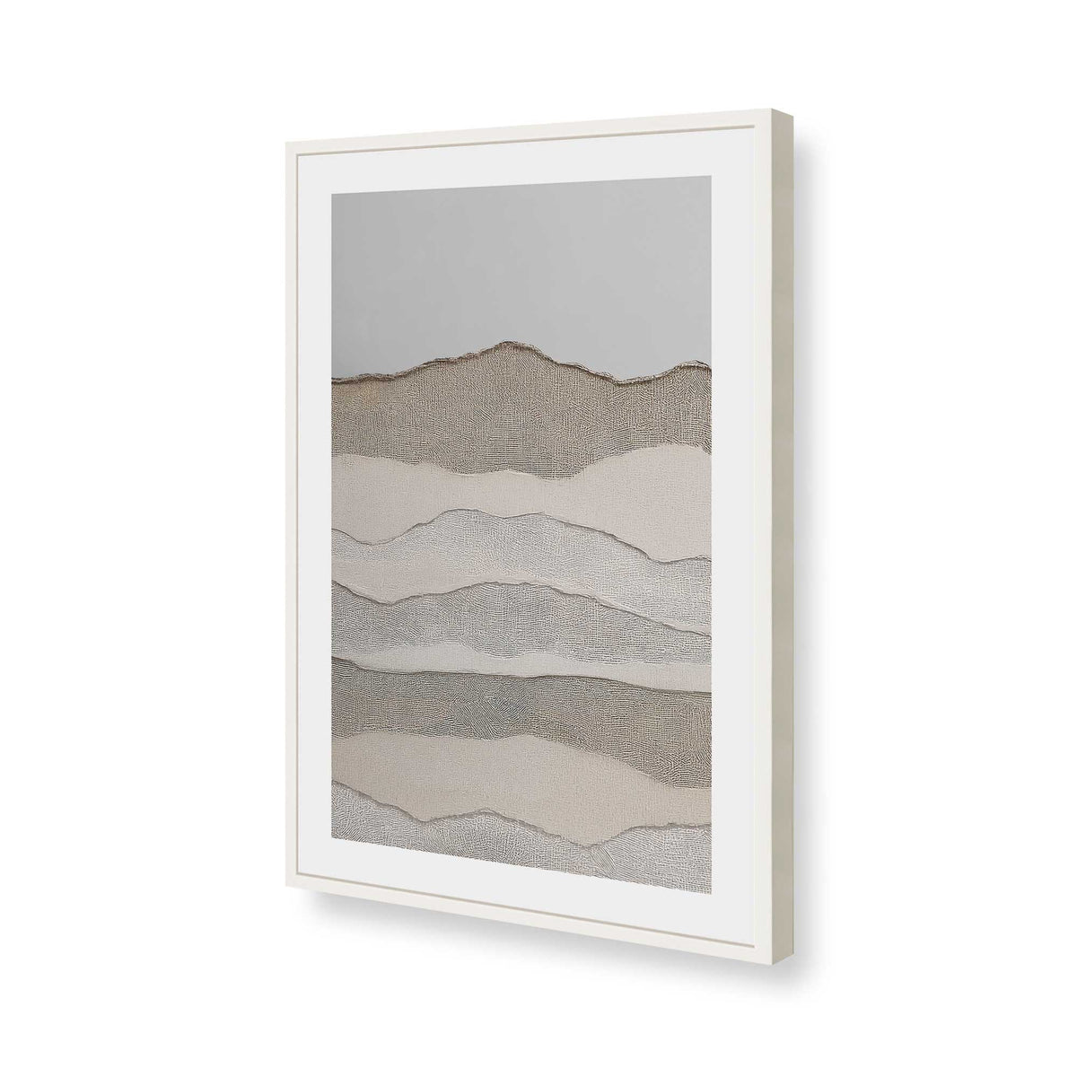 [Color:Opaque White], Picture of art in a Opaque White frame of the corner
