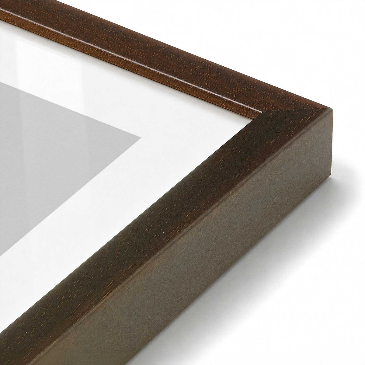 [Color:Brown], Picture of art in a Brown frame at an angle