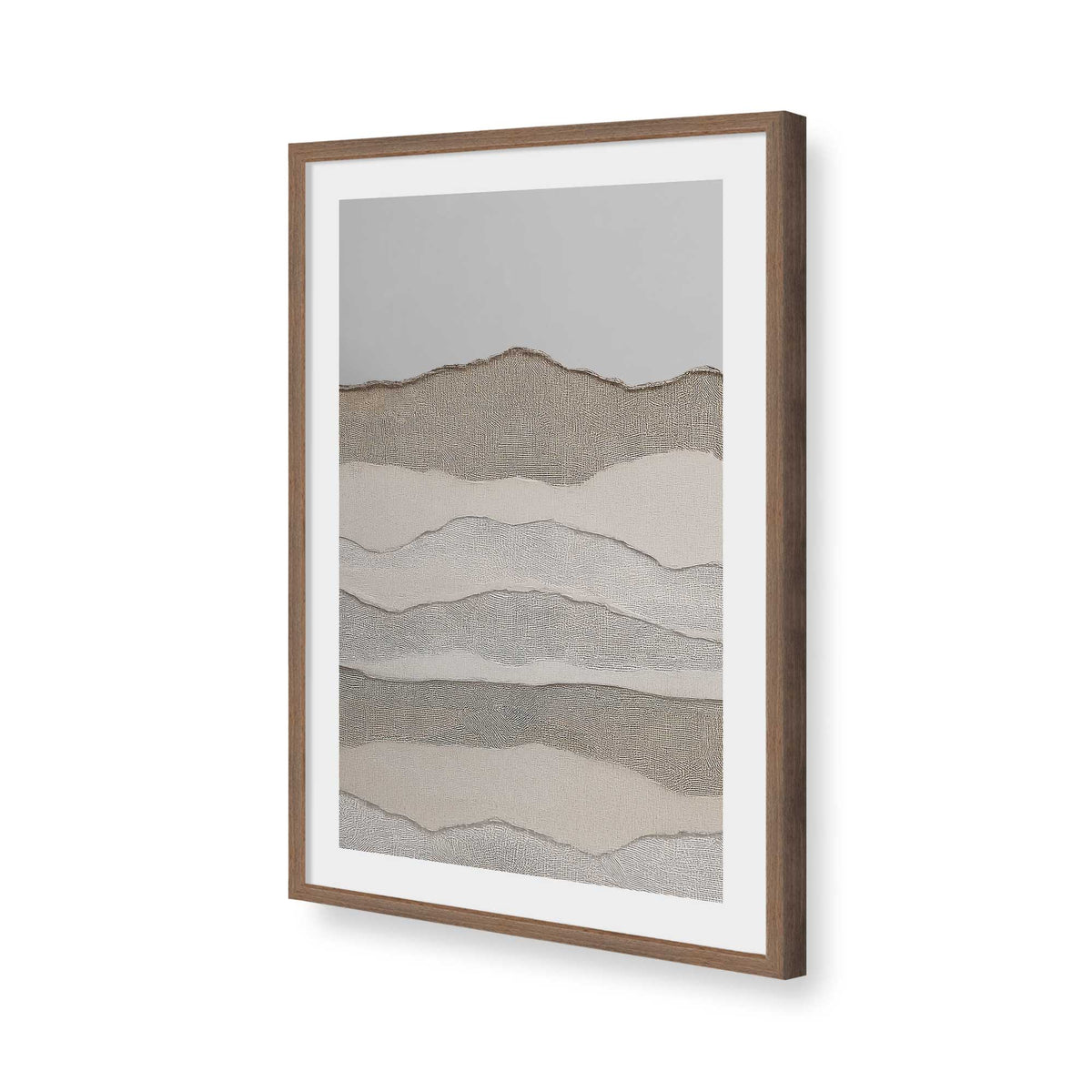 [Color:Walnut], Picture of art in a Walnut frame of the corner