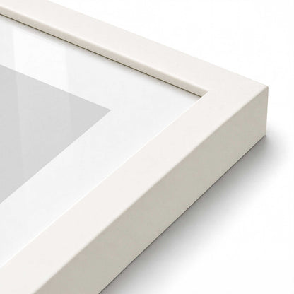 [Color:Opaque White], Picture of art in a Opaque White frame at an angle
