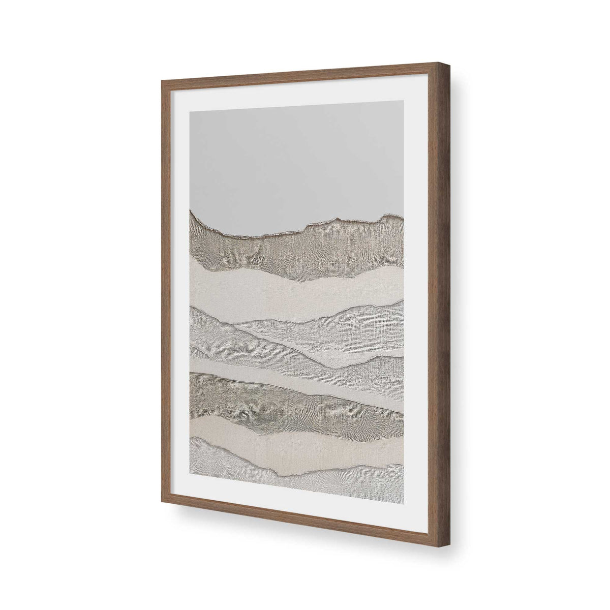 [Color:Walnut], Picture of art in a Walnut frame of the corner