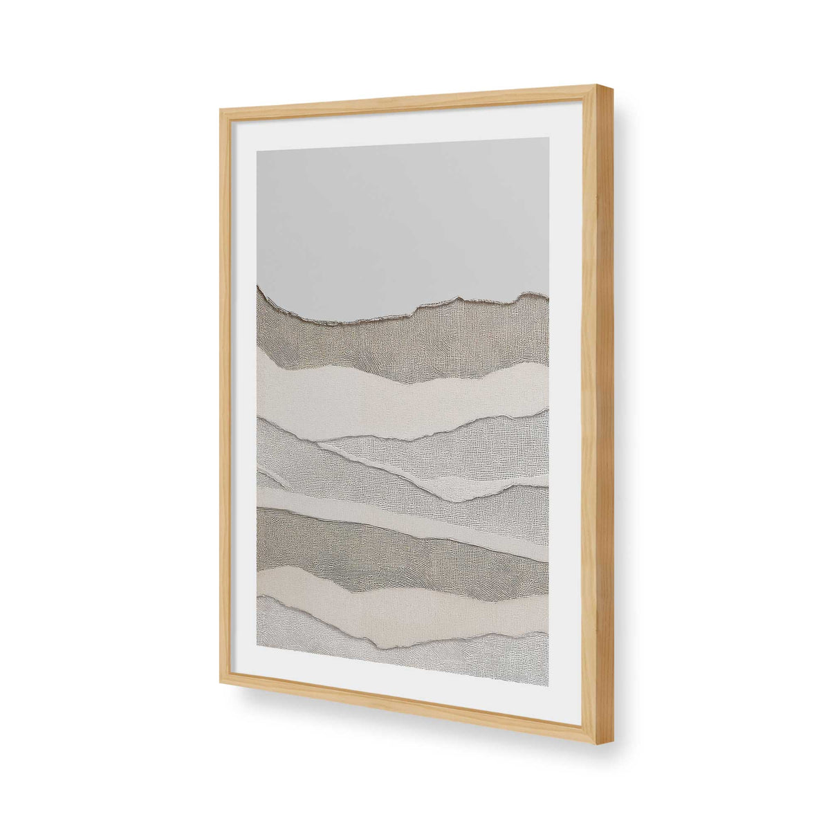 [Color:American Maple], Picture of art in a American Maple frame of the corner