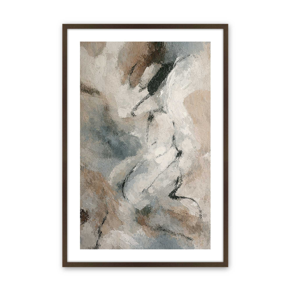 [Color:Brown], Picture of art in a Brown frame