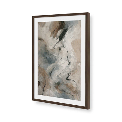 [Color:Brown], Picture of art in a Brown frame of the corner