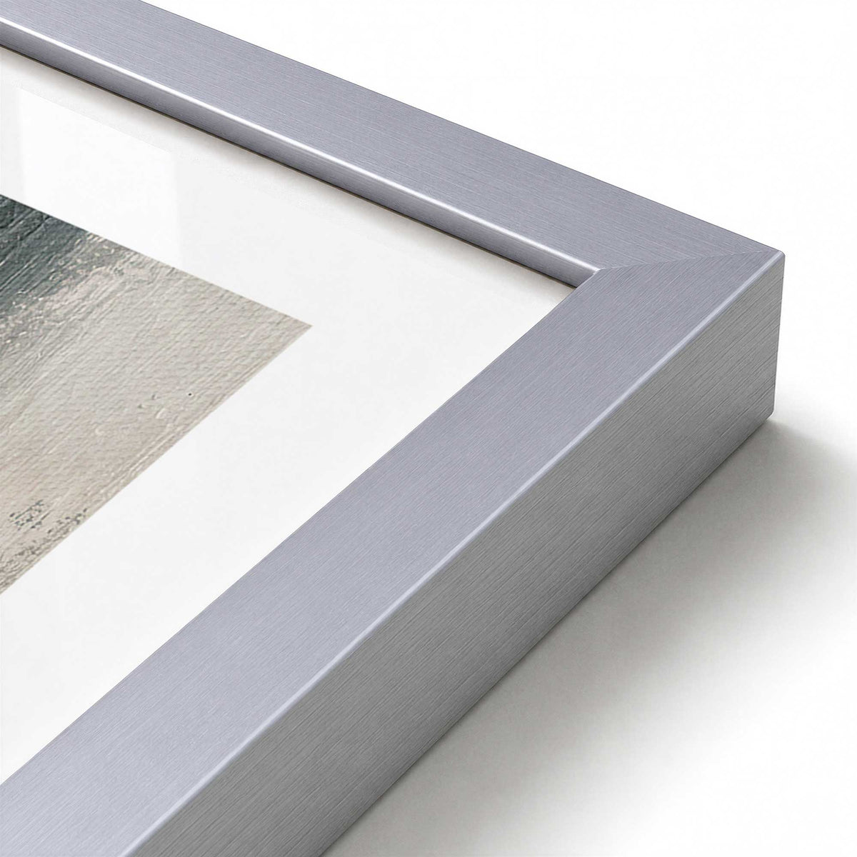 [Color:Polished Chrome], Picture of art in a Polished Chrome frame at an angle